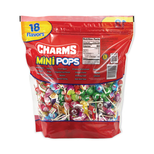 Charms Mini Pops, 3.74 lb Bag, Assorted Flavors, 300/Bag (20902010)