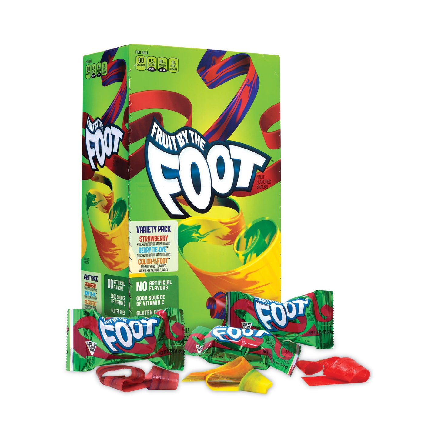 Betty Crocker Fruit By The Foot Variety Pack, Assorted Flavors, 0.75 oz, 36 Pouches/Carton (20900408)