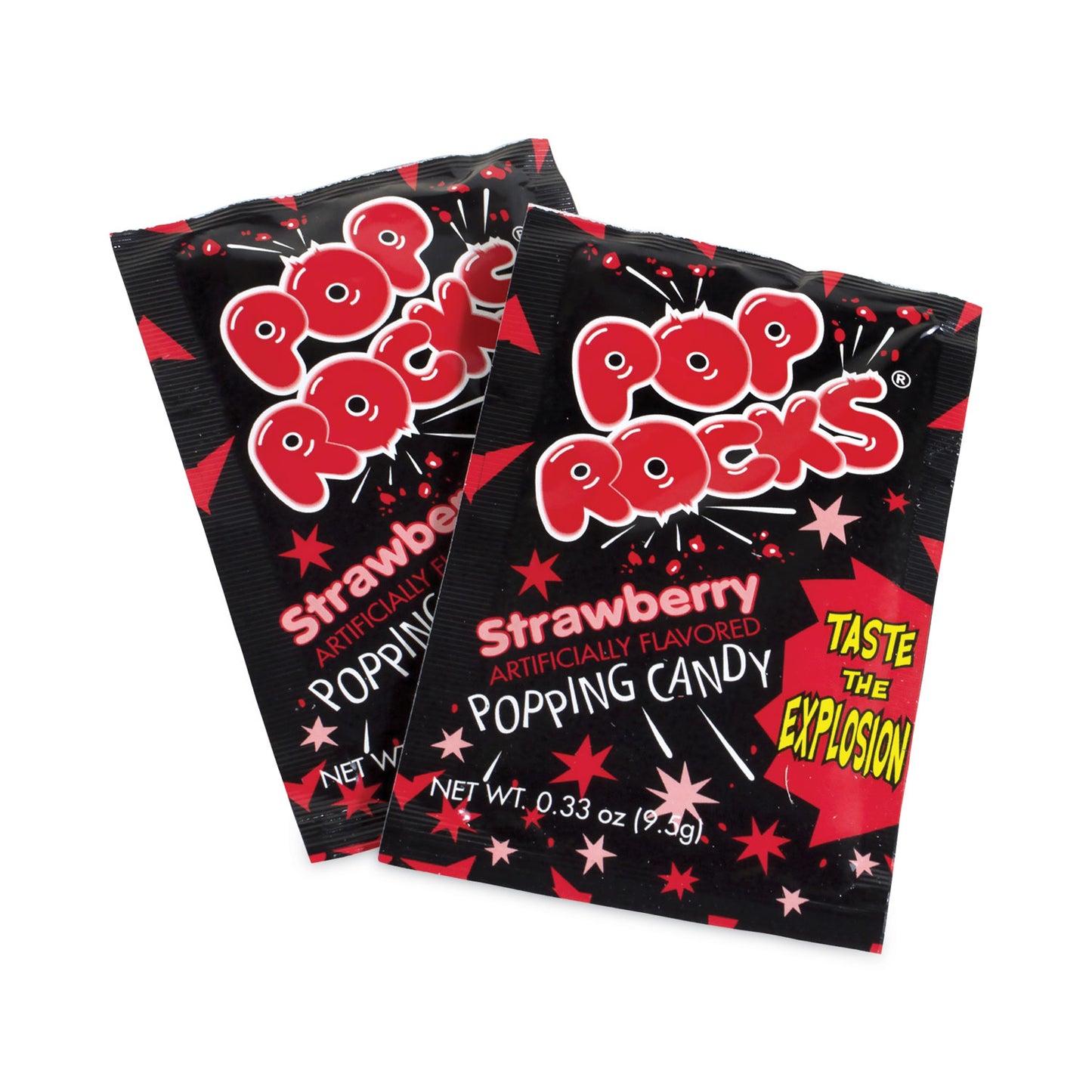 POP ROCKS Sugar Candy,Strawberry, 0.33 oz Pouches, 24/Carton (20900231)