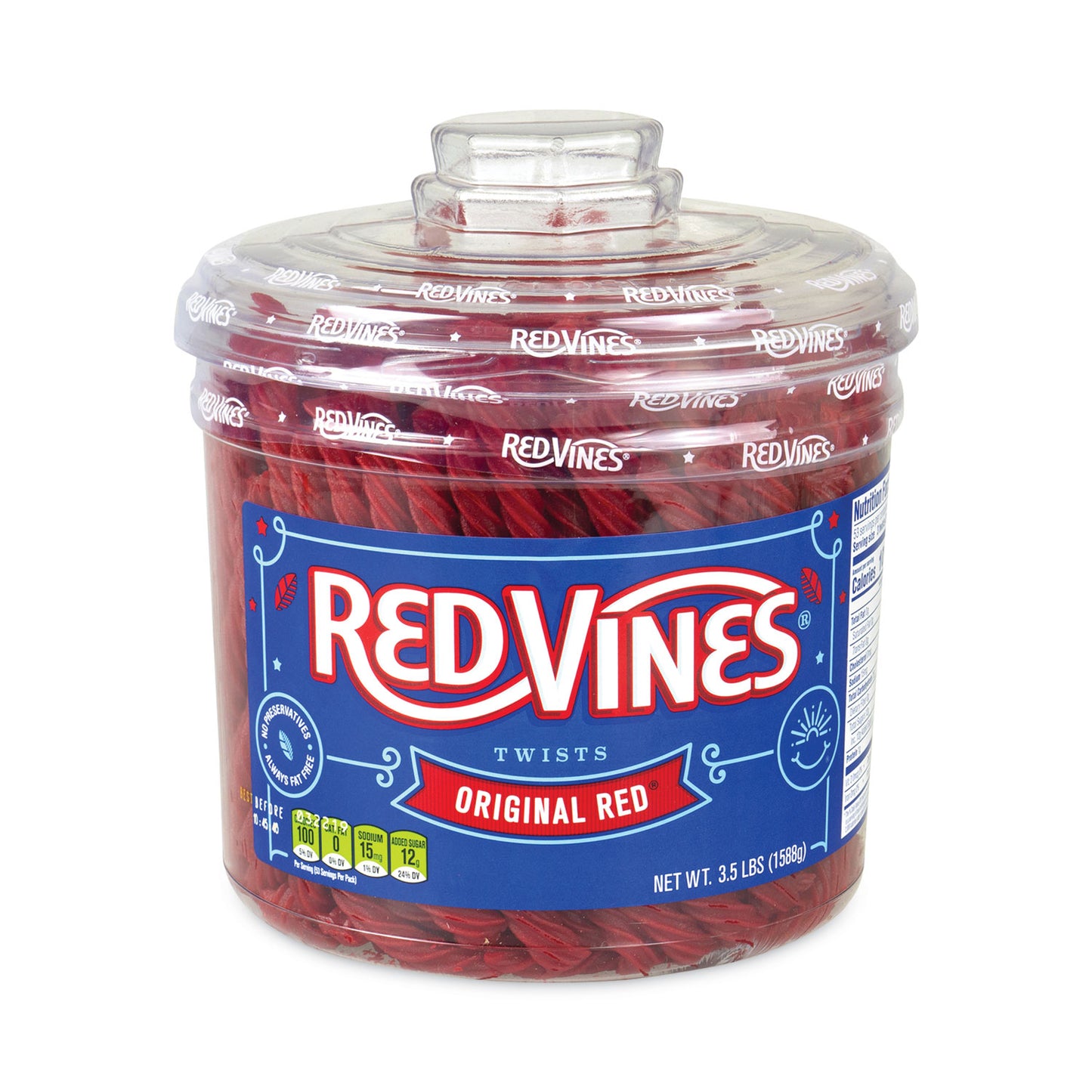 Red Vines Original Red Twists, 3.5 lb Tub (20906016)