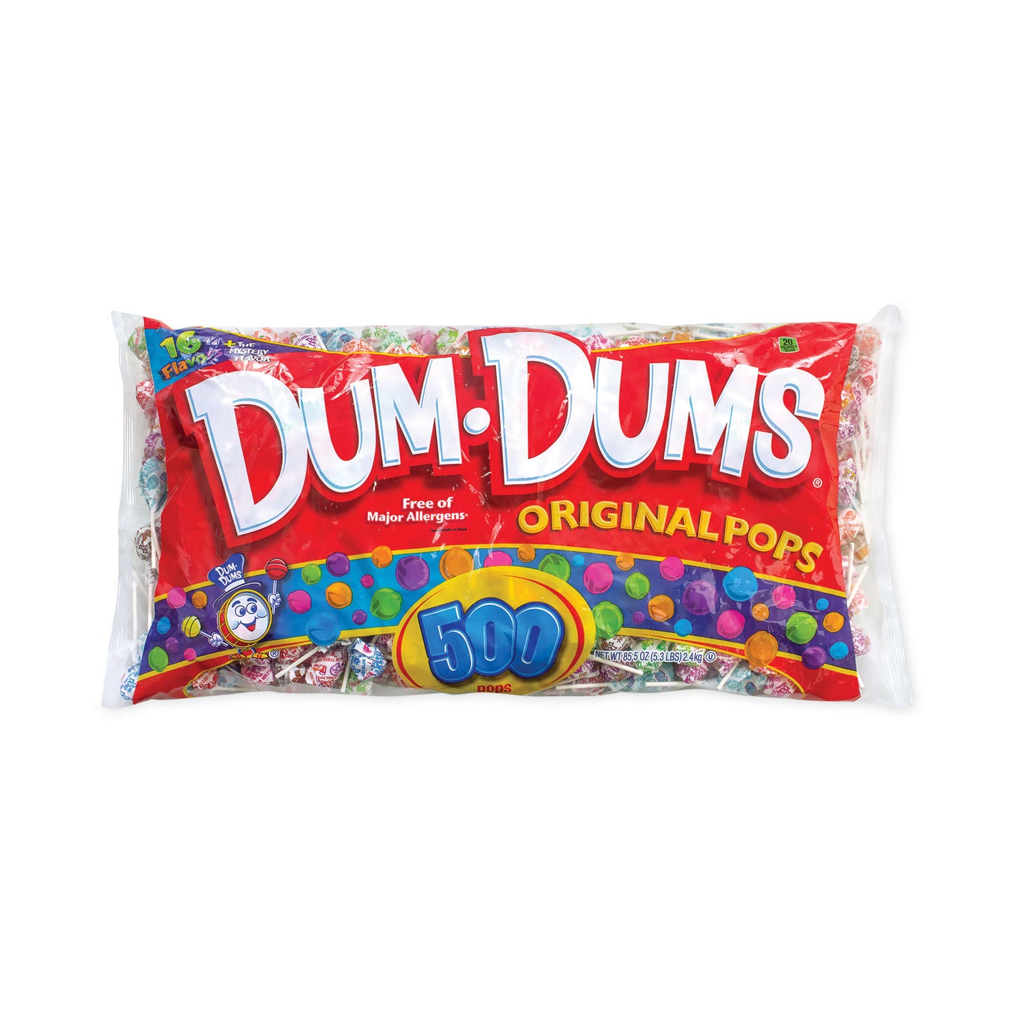 Spangler Dum-Dum-Pops, 15 Assorted Flavors, 500 Pieces/Bag (22000772)