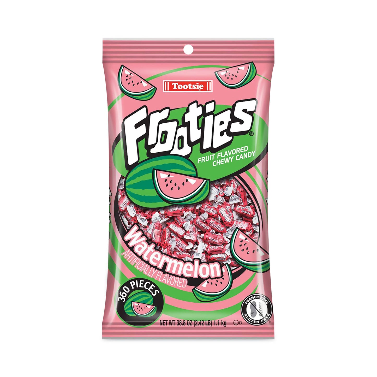 Tootsie Roll Frooties, Watermelon, 38.8 oz Bag, 360 Pieces/Bag (20900092)