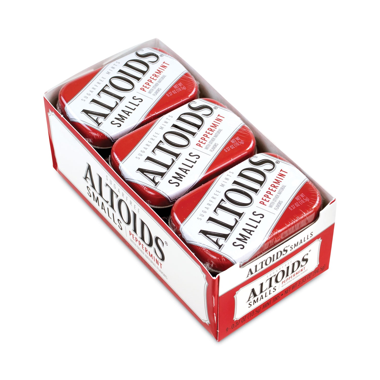 Altoids Smalls Sugar Free Mints, Peppermint, 0.37 oz, 9 Tins/Pack (20900486)