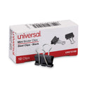 Universal Binder Clips, Mini, Black/Silver, 12/Box (10199)