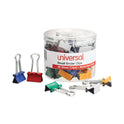 Universal Binder Clips with Storage Tub, Small, Assorted Colors, 40/Pack (31028)