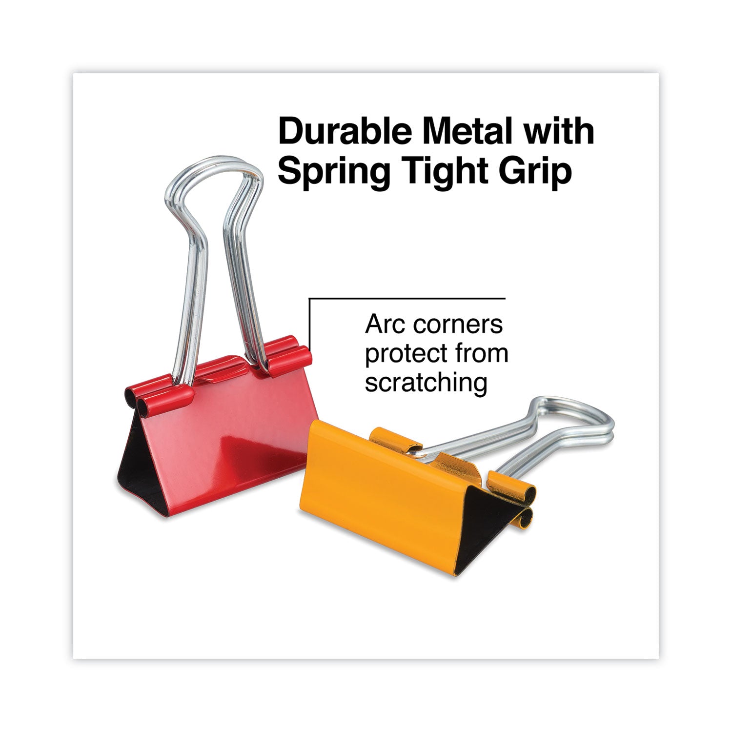 Universal Binder Clips with Storage Tub, Medium, Assorted Colors, 24/Pack (31029)