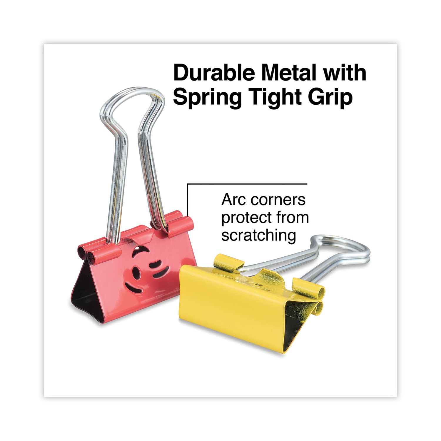 Universal Emoji Themed Binder Clips with Storage Tub, Medium, Assorted Colors, 42/Pack (31031)