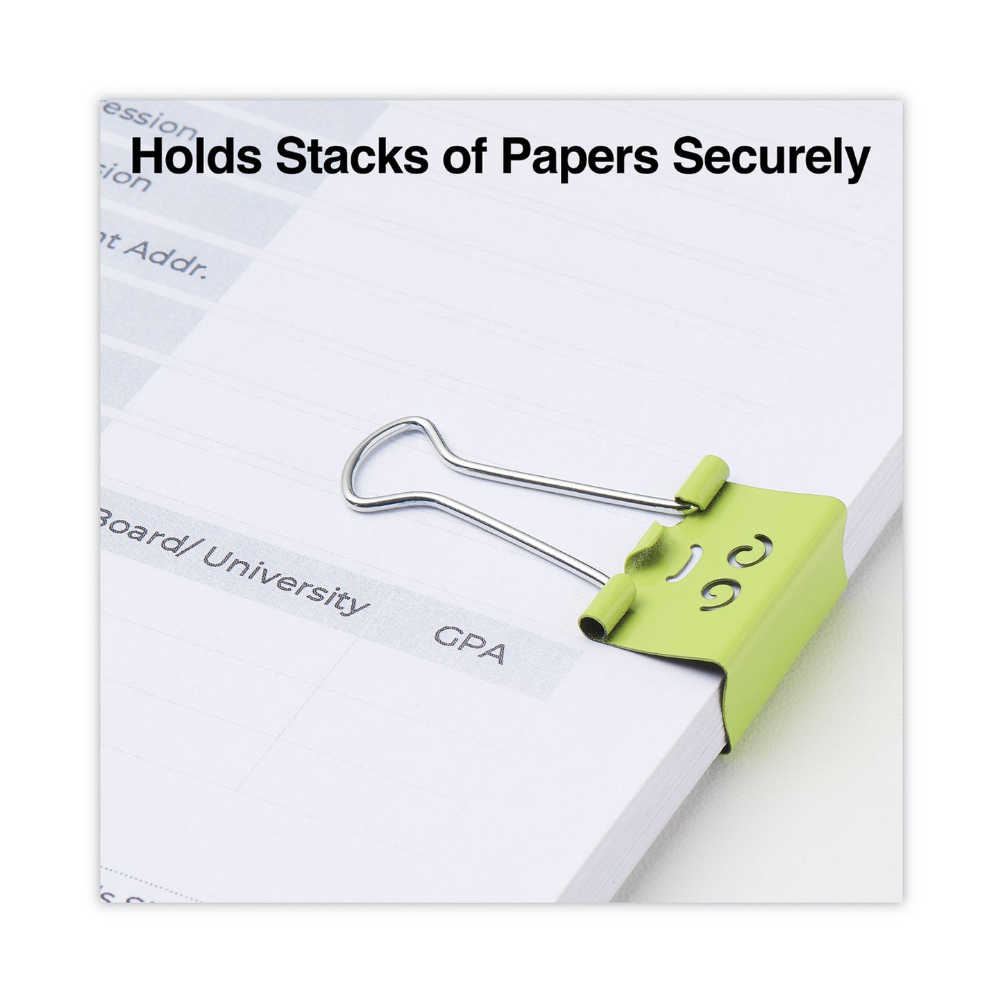 Universal Emoji Themed Binder Clips with Storage Tub, Medium, Assorted Colors, 42/Pack (31031)