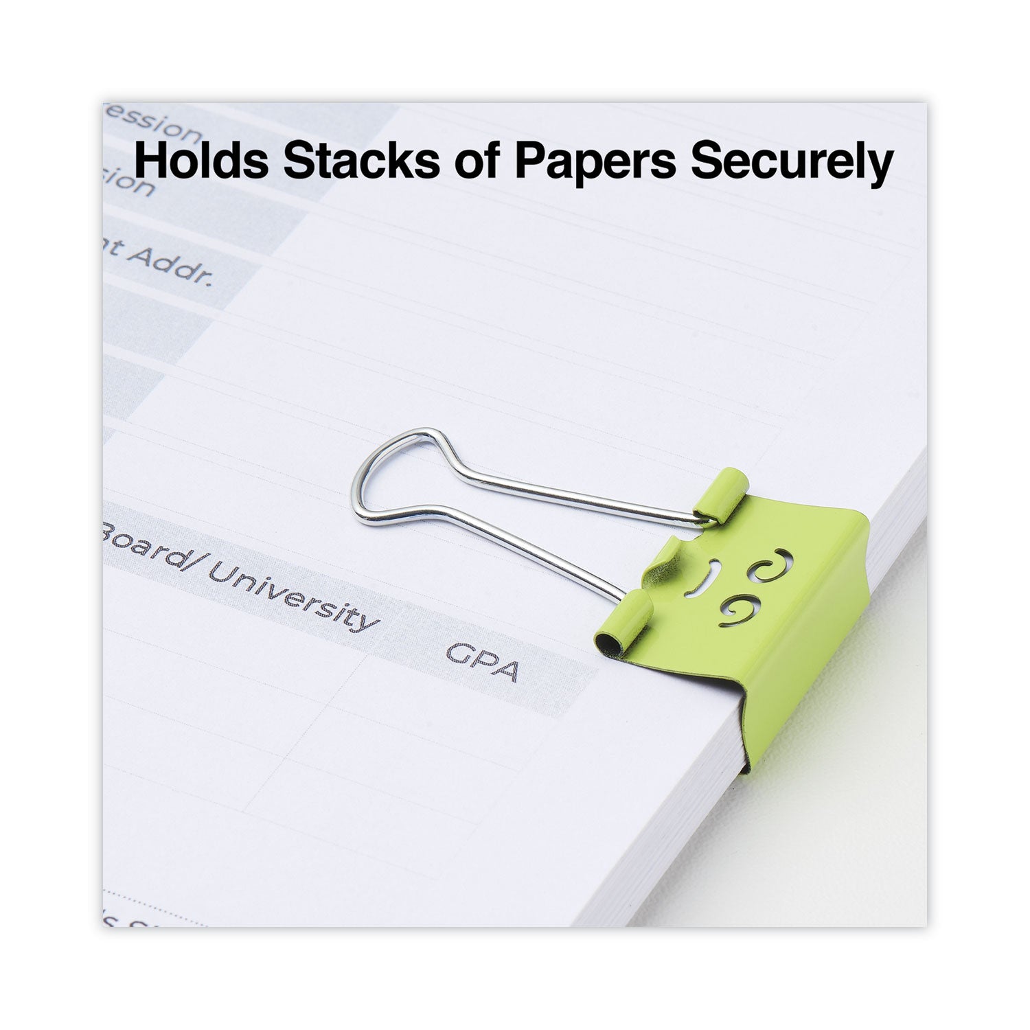 Universal Emoji Themed Binder Clips with Storage Tub, Medium, Assorted Colors, 42/Pack (31031)