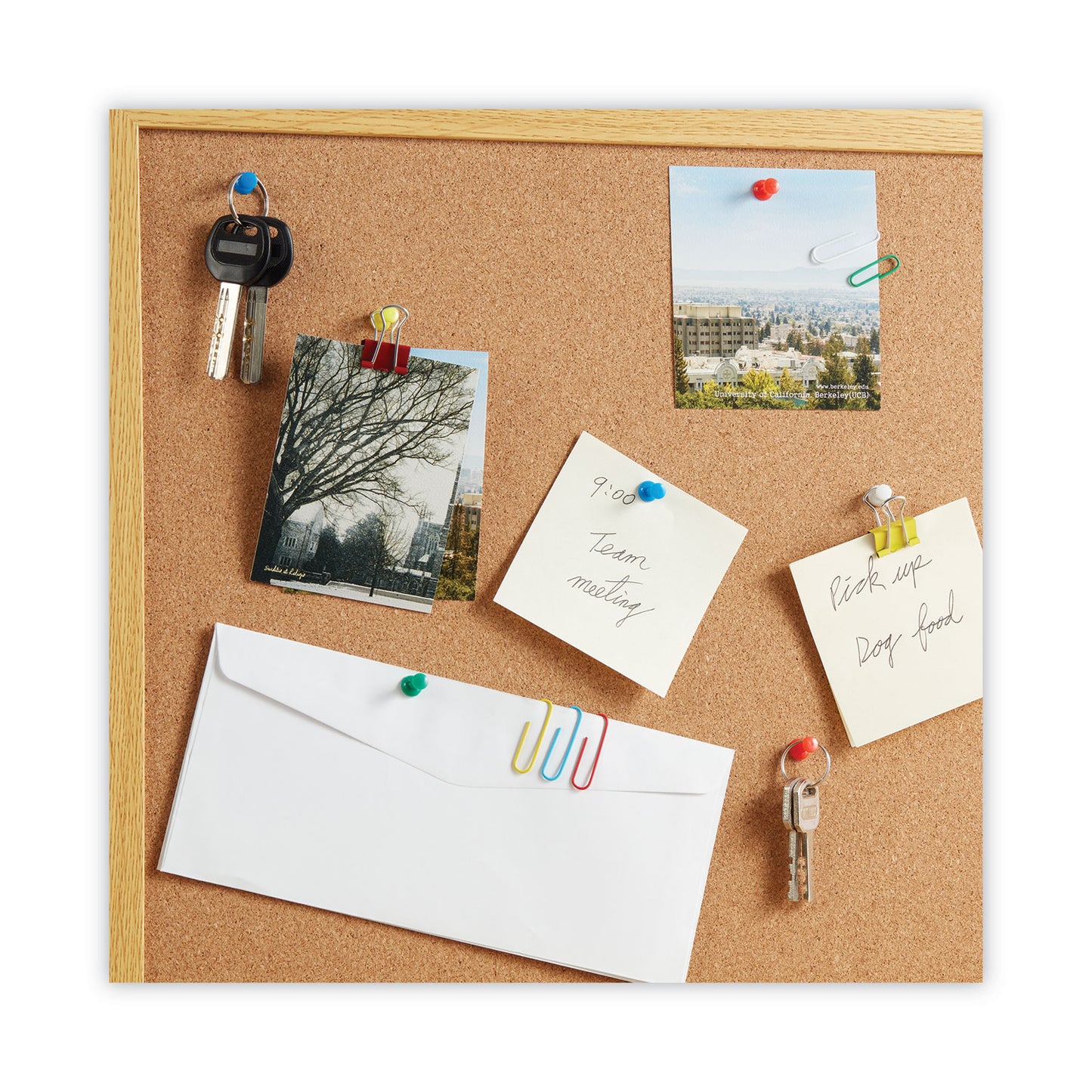 Universal Combo Clip Pack with 3-Tier Organizer Tub, (380) Small Paper Clips, (280) Push Pins, (46) Small Binder Clips, Assorted Colors (31203)