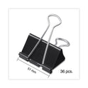 Universal Binder Clip Zip-Seal Bag Value Pack, Large, Black/Silver, 36/Pack (10220VP)