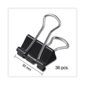 Universal Binder Clip Zip-Seal Bag Value Pack, Medium, Black/Silver, 36/Pack (10210VP)