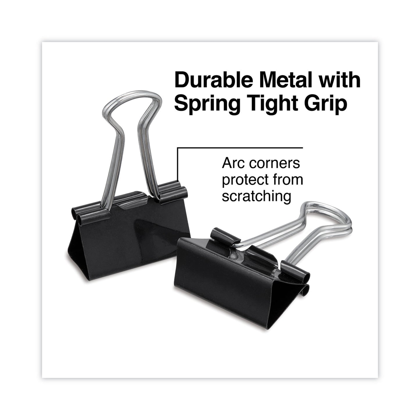 Universal Binder Clip Zip-Seal Bag Value Pack, Medium, Black/Silver, 36/Pack (10210VP)