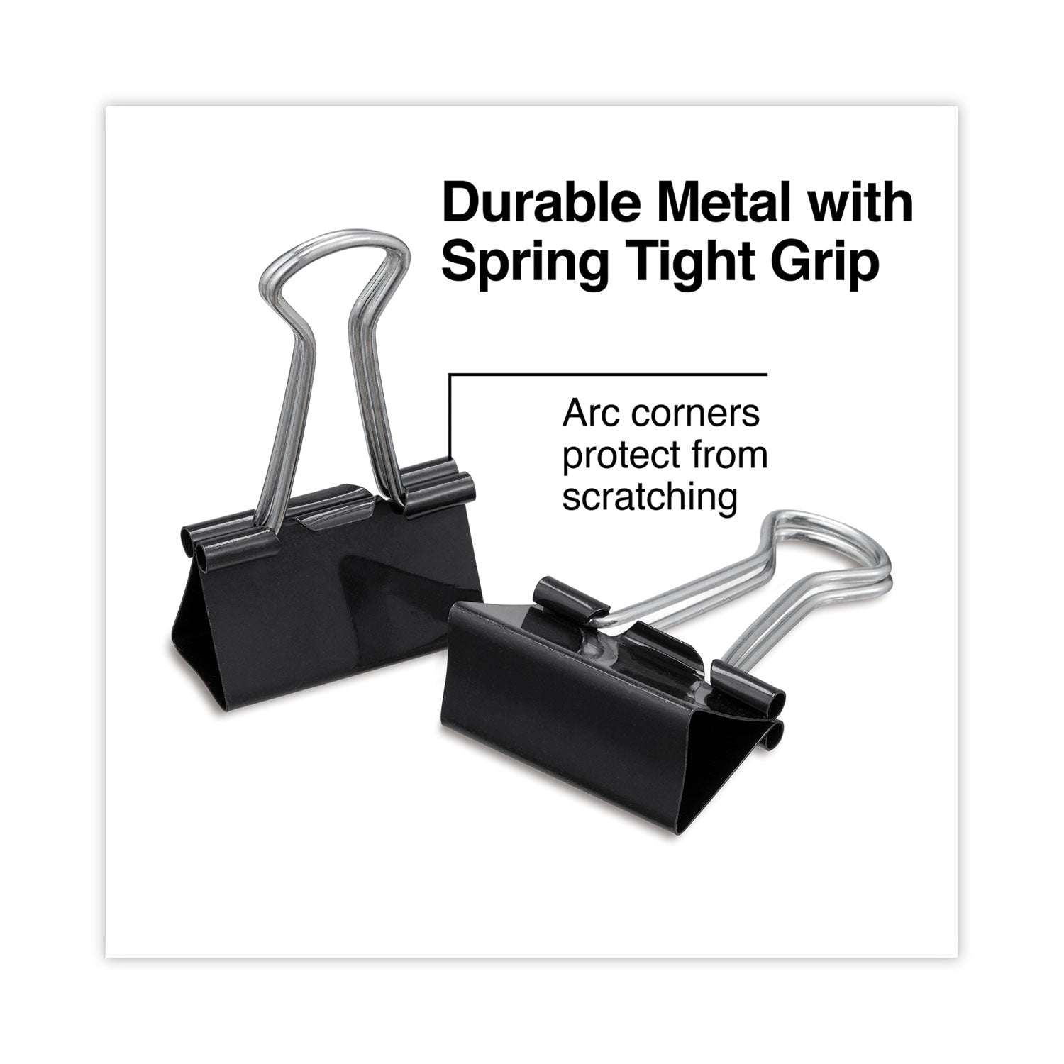 Universal Binder Clip Zip-Seal Bag Value Pack, Medium, Black/Silver, 36/Pack (10210VP)