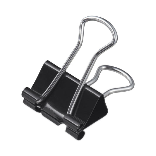 Universal Binder Clip Zip-Seal Bag Value Pack, Medium, Black/Silver, 36/Pack (10210VP)