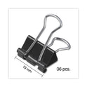 Universal Binder Clips Value Pack, Small, Black/Silver, 36/Box (10200VP3)