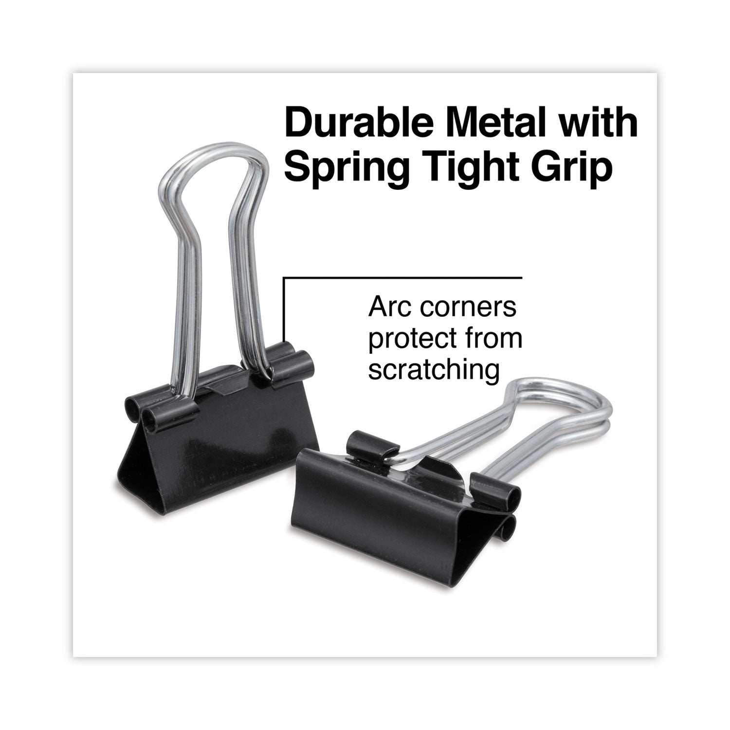 Universal Binder Clips Value Pack, Small, Black/Silver, 36/Box (10200VP3)