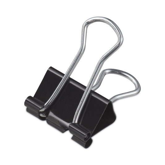 Universal Binder Clips, Small, Black/Silver, 12/Box (10200)