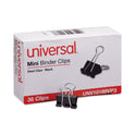 Universal Binder Clip Value Pack, Mini, Black/Silver, 36/Box (10199VP3)