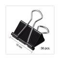 Universal Binder Clip Value Pack, Mini, Black/Silver, 36/Box (10199VP3)