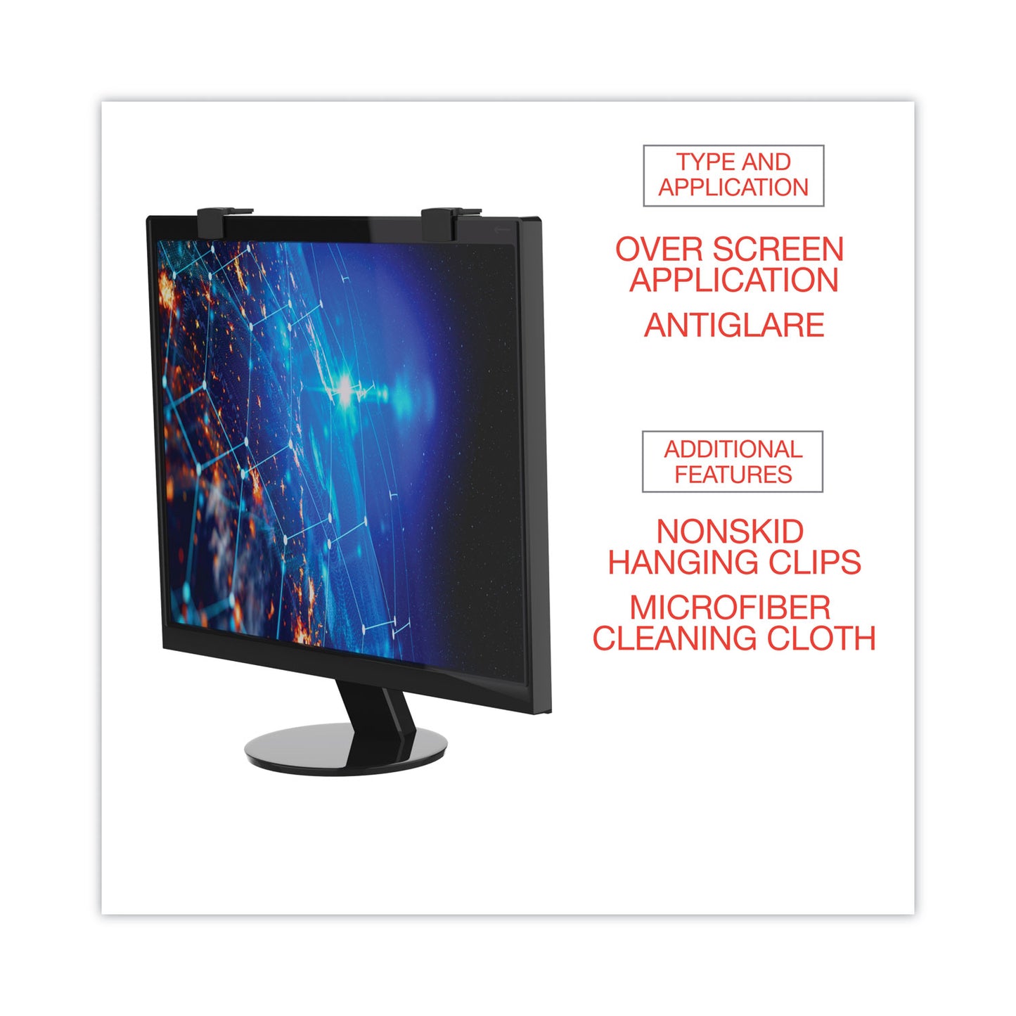 Innovera Protective Antiglare LCD Monitor Filter for 17" to 18" Flat Panel Monitor (46402)