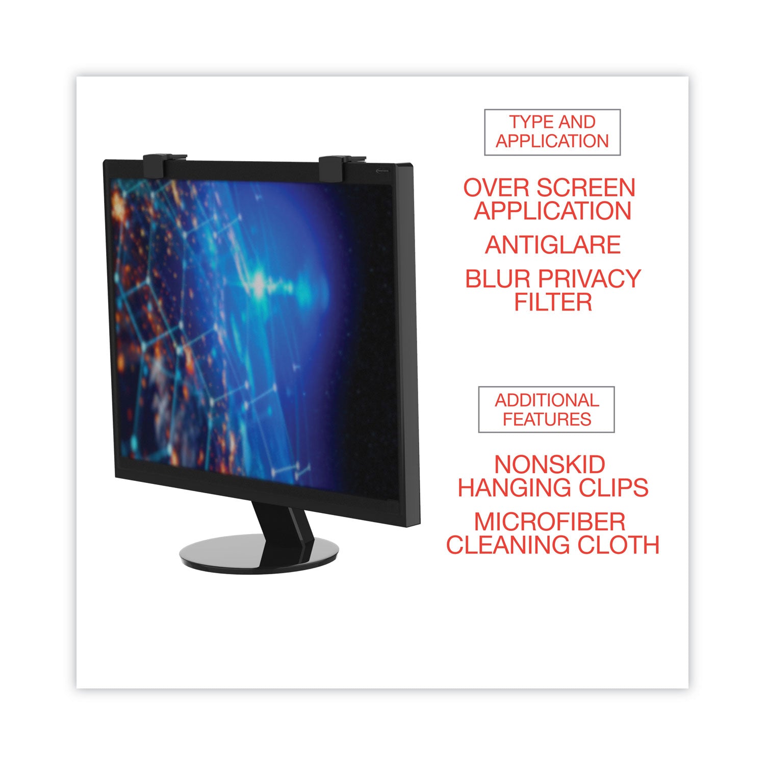 Innovera Premium Antiglare Blur Privacy Monitor Filter for 15" Flat Panel Monitor (46411)