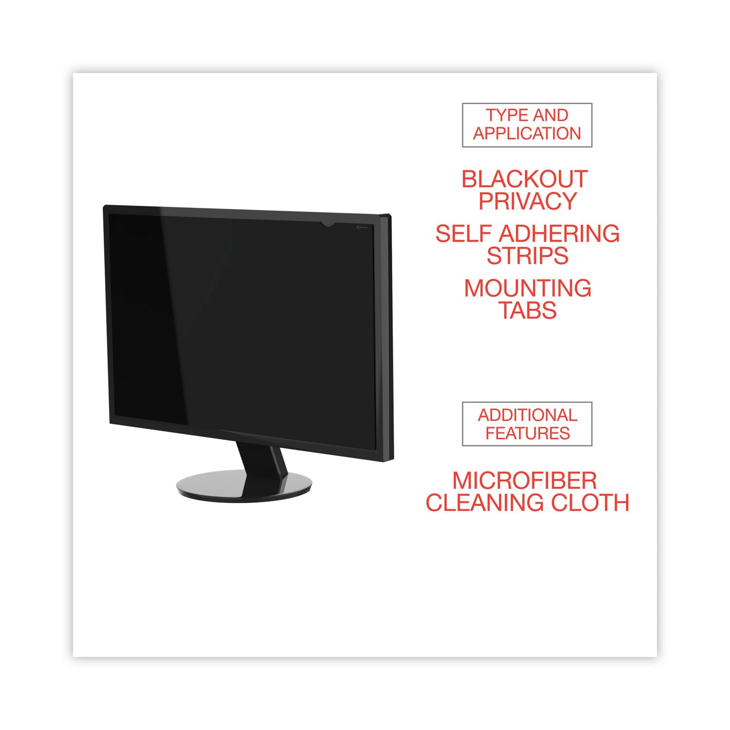 Innovera Blackout Privacy Filter for 22" Widescreen Flat Panel Monitor, 16:10 Aspect Ratio (BLF22W)