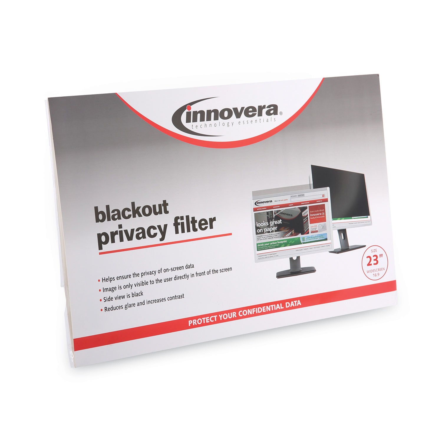 Innovera Blackout Privacy Filter for 23" Widescreen Flat Panel Monitor, 16:9 Aspect Ratio (BLF23W9)