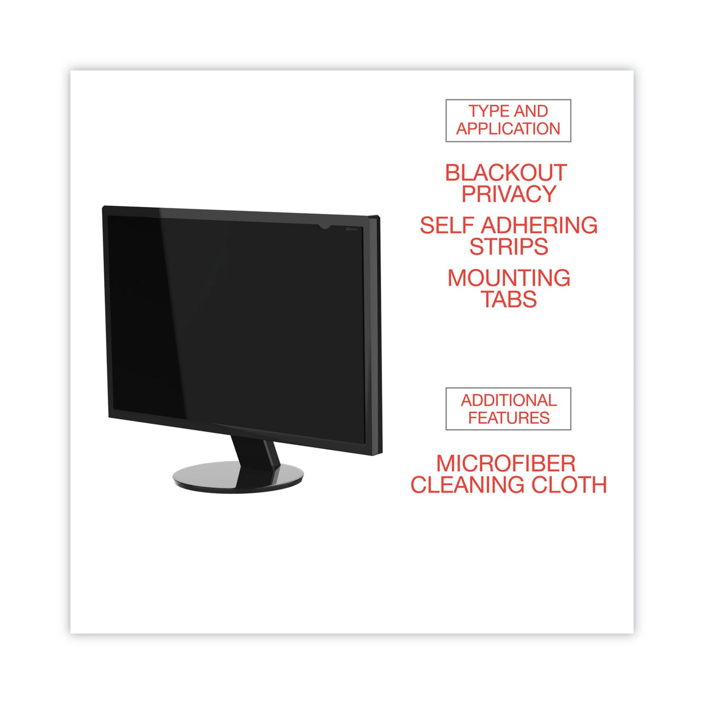 Innovera Blackout Privacy Filter for 23" Widescreen Flat Panel Monitor, 16:9 Aspect Ratio (BLF23W9)