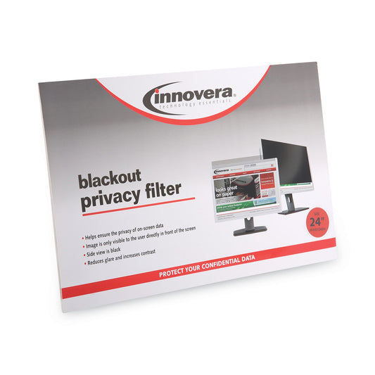 Innovera Blackout Privacy Filter for 24" Widescreen Flat Panel Monitor, 16:10 Aspect Ratio (BLF24W)