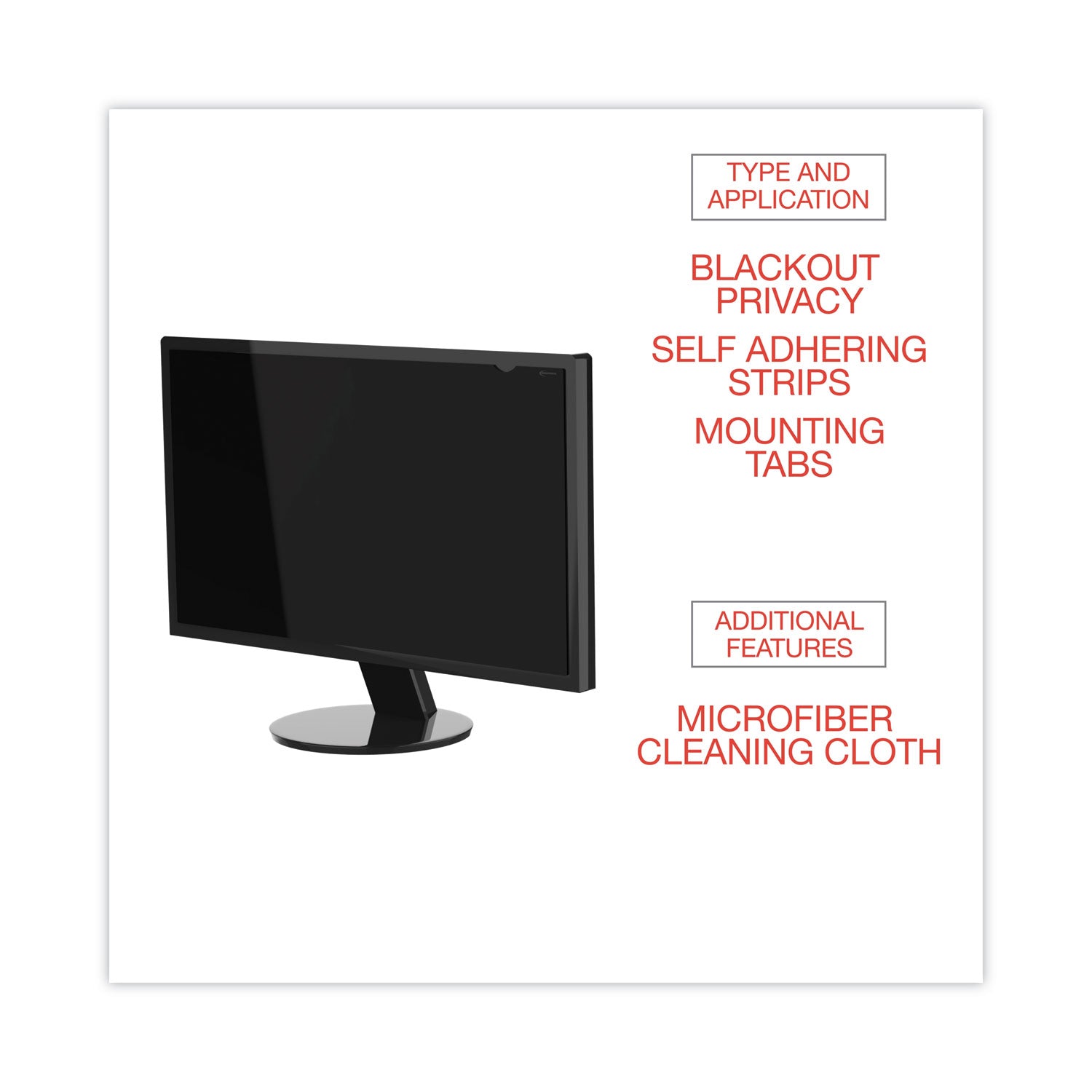 Innovera Blackout Privacy Filter for 24" Widescreen Flat Panel Monitor, 16:9 Aspect Ratio (BLF24W9)