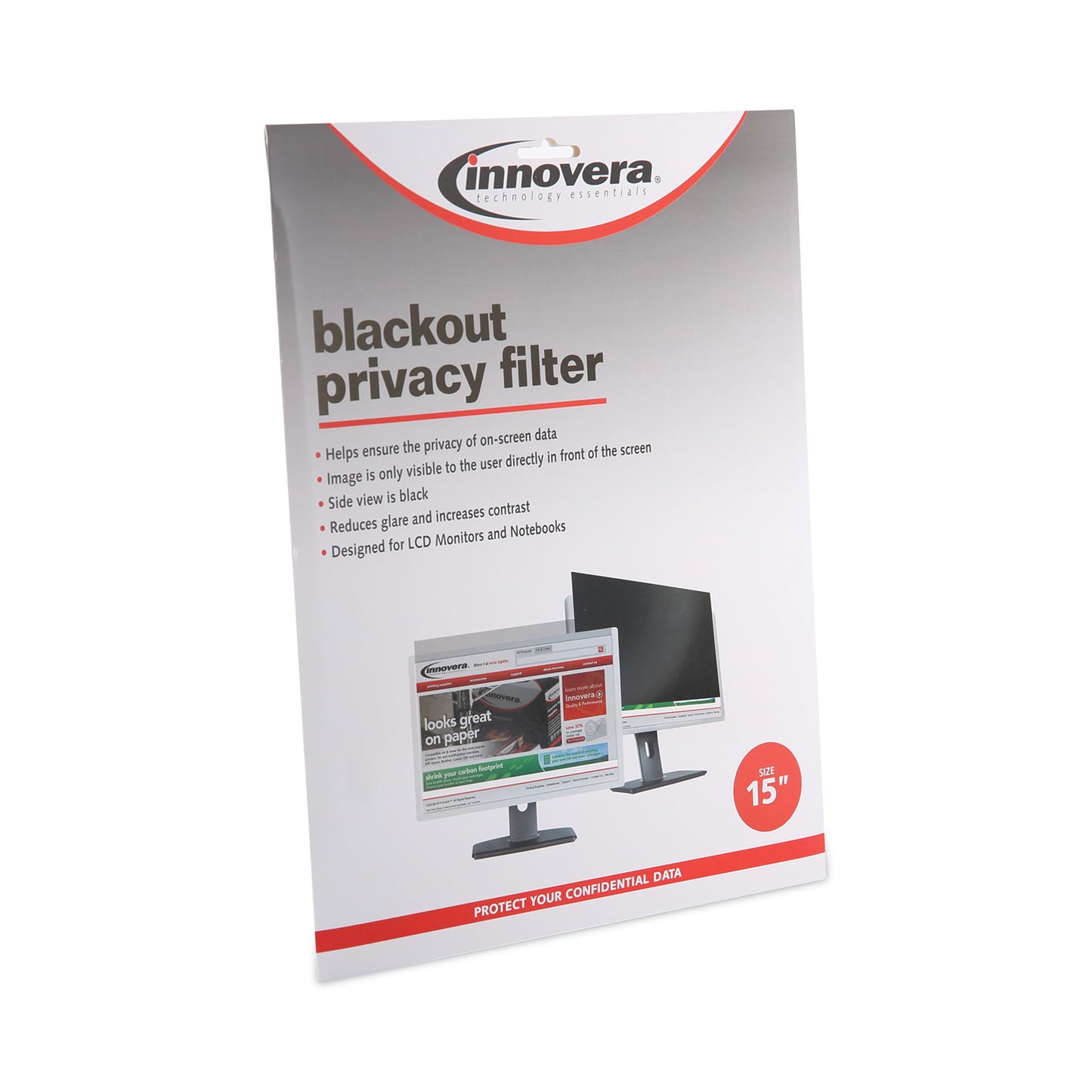 Innovera Blackout Privacy Filter for 15" Flat Panel Monitor/Laptop (BLF150)