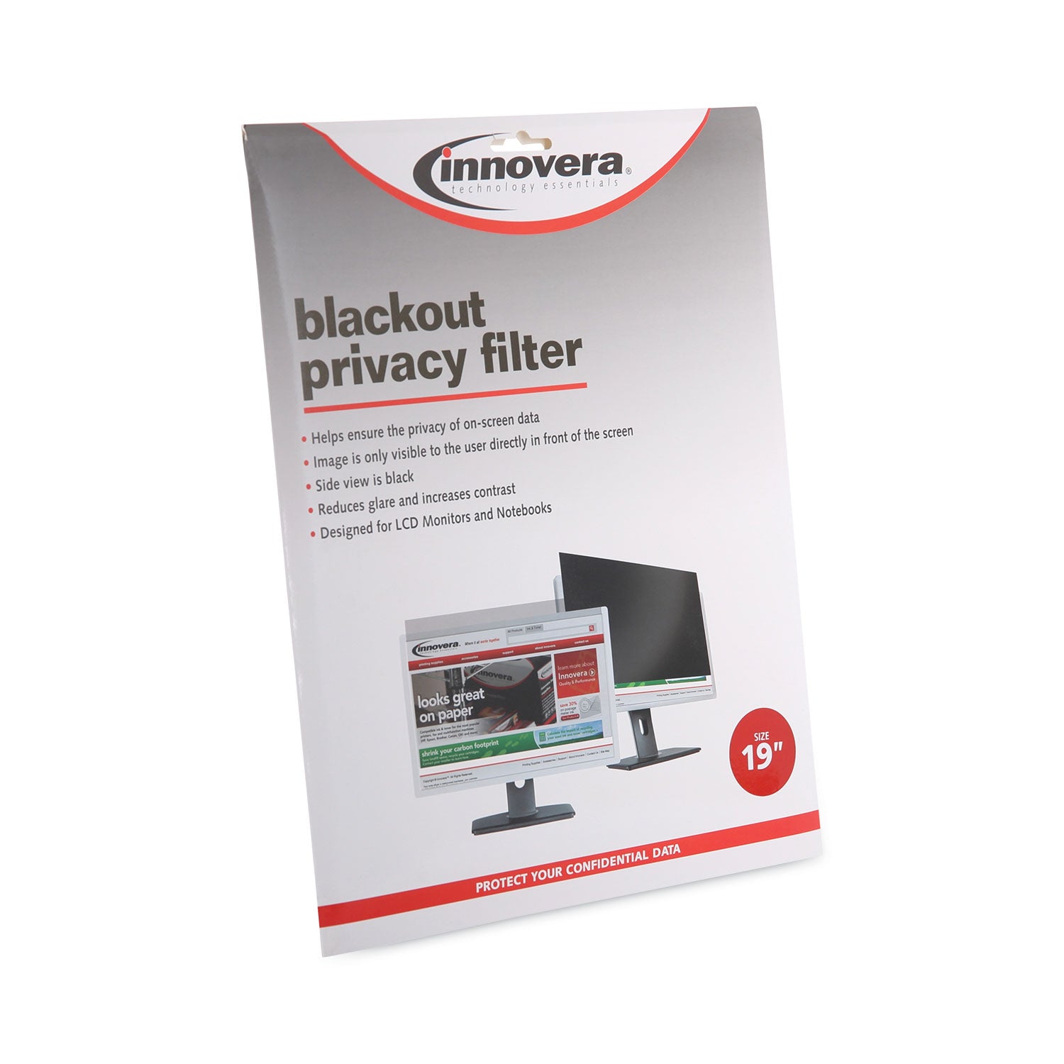 Innovera Blackout Privacy Filter for 19" Flat Panel Monitor (BLF190)