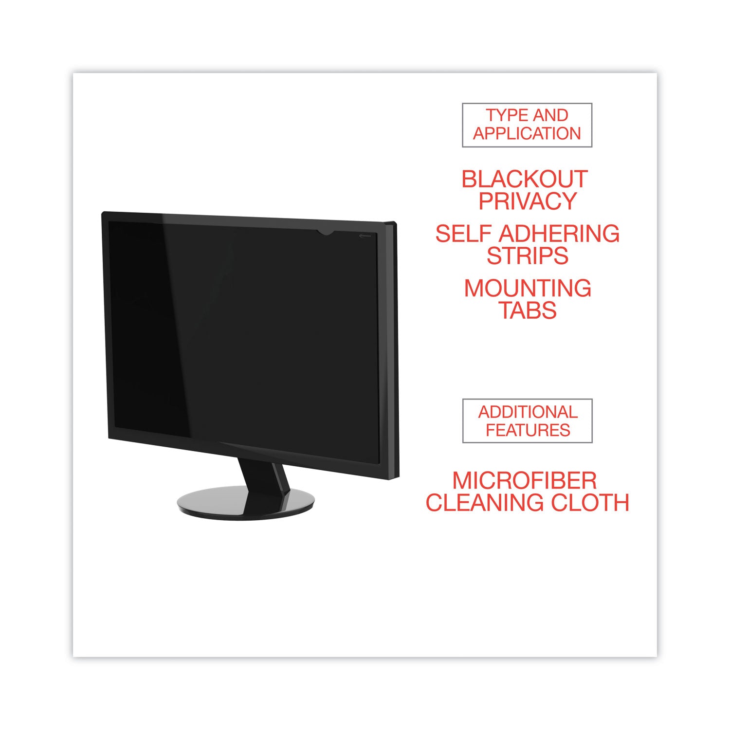 Innovera Blackout Privacy Filter for 19" Widescreen Flat Panel Monitor, 16:10 Aspect Ratio (BLF190W)