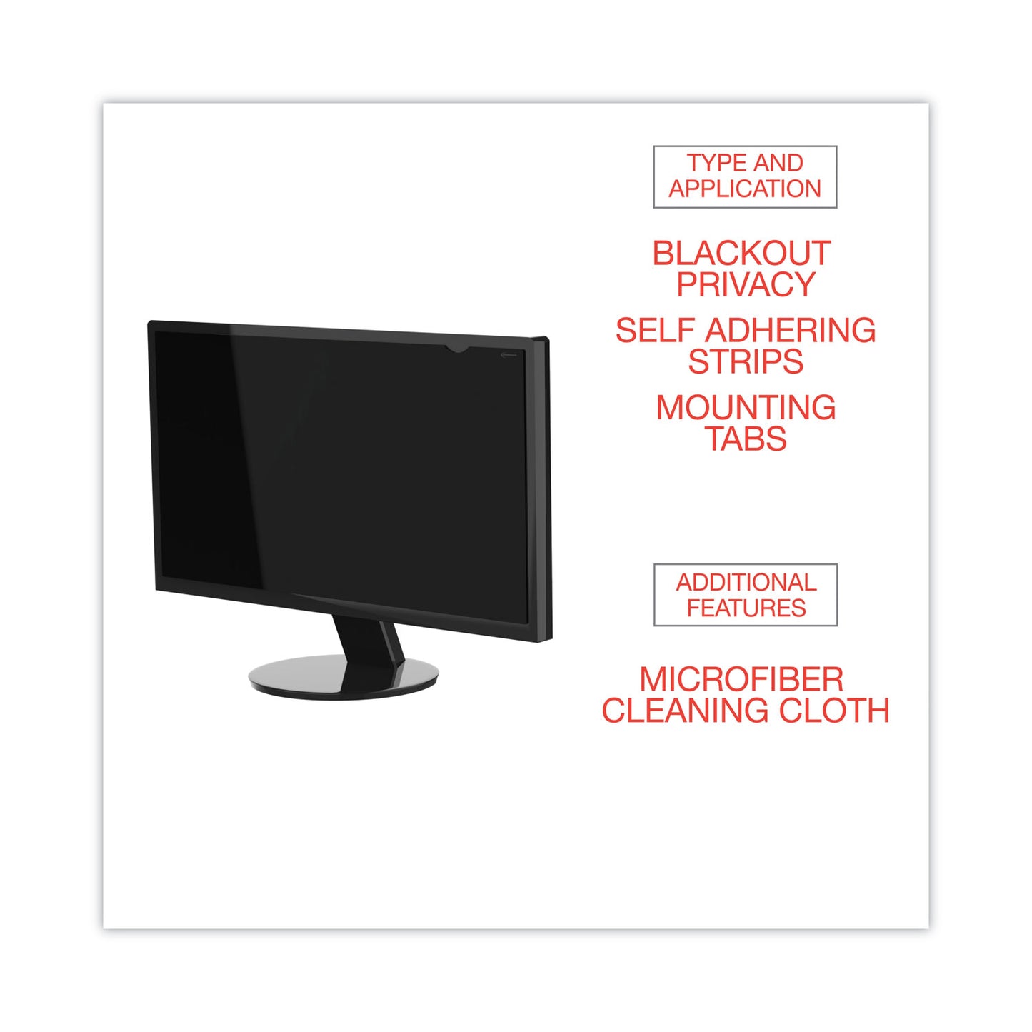 Innovera Blackout Privacy Monitor Filter for 19.5" Widescreen Flat Panel Monitor, 16:9 Aspect Ratio (BLF195W)