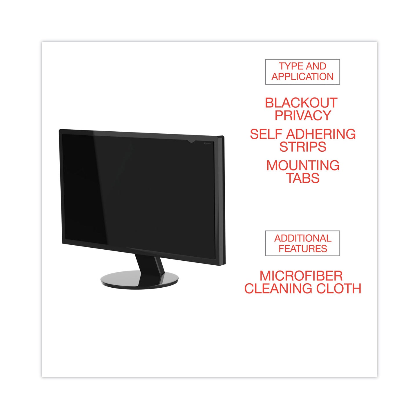 Innovera Blackout Privacy Monitor Filter for 23.6" Widescreen Flat Panel Monitor, 16:9 Aspect Ratio (BLF236W)