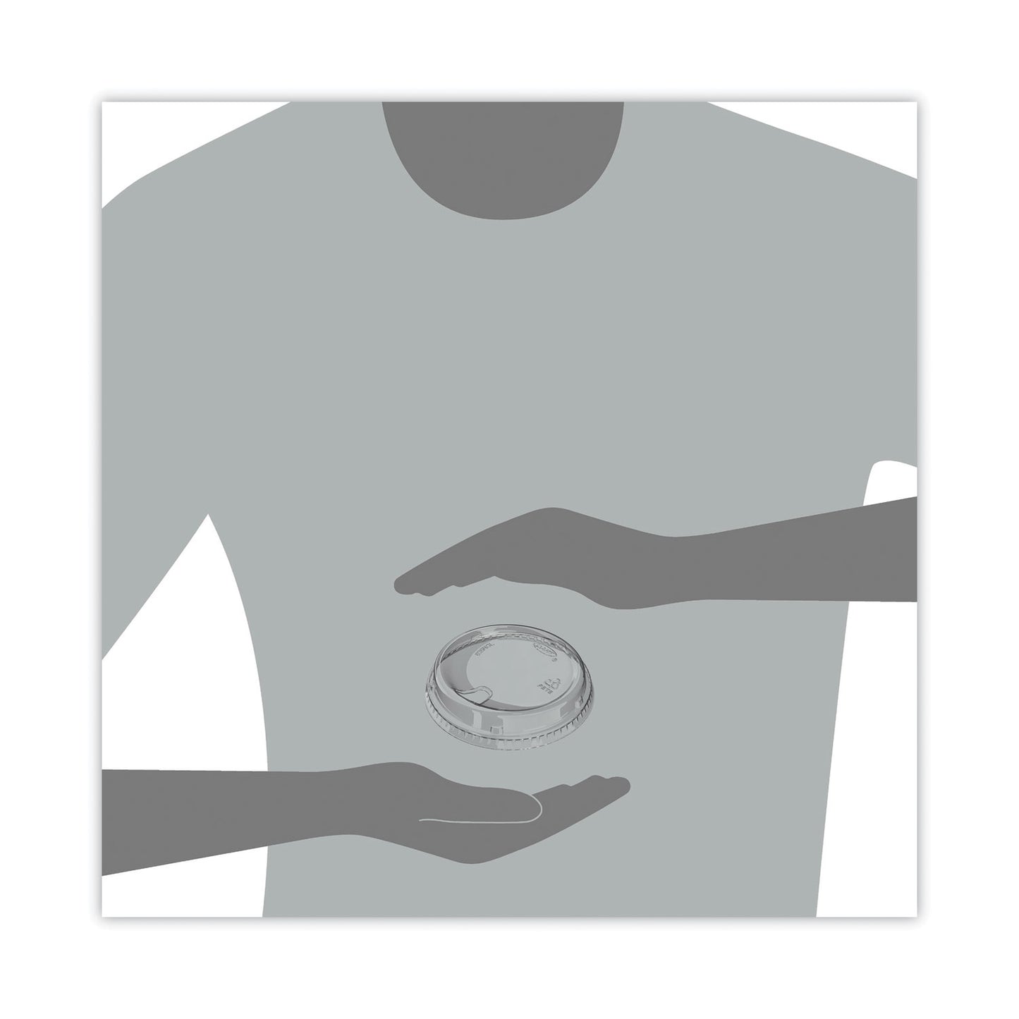 Dart Prima Strawless Plastic Lids, Fits 12 oz to 26 oz Cups, Clear, 1,000/Carton (626NSL)