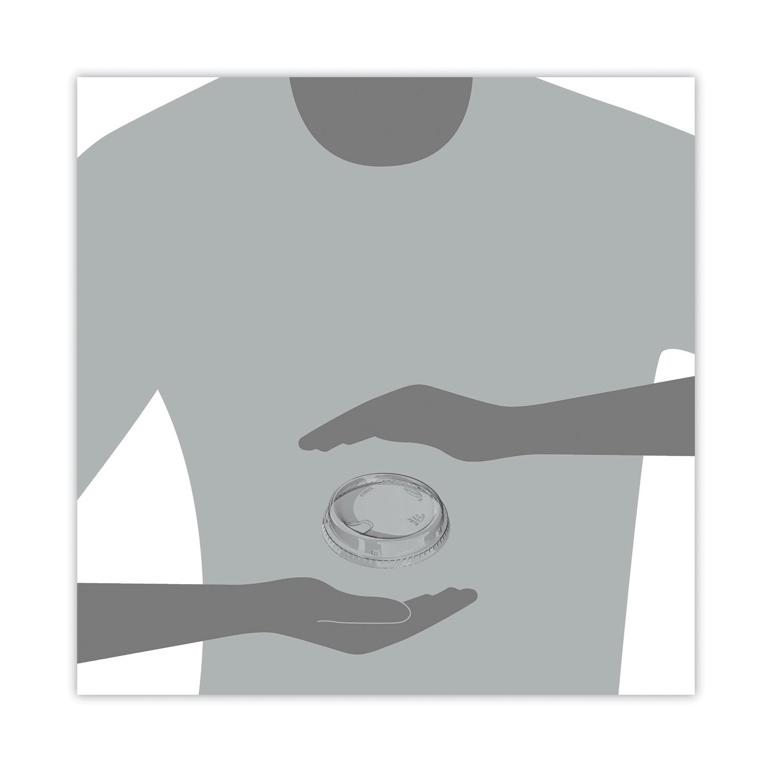 Dart Prima Strawless Plastic Lids, Fits 12 oz to 26 oz Cups, Clear, 1,000/Carton (626NSL)