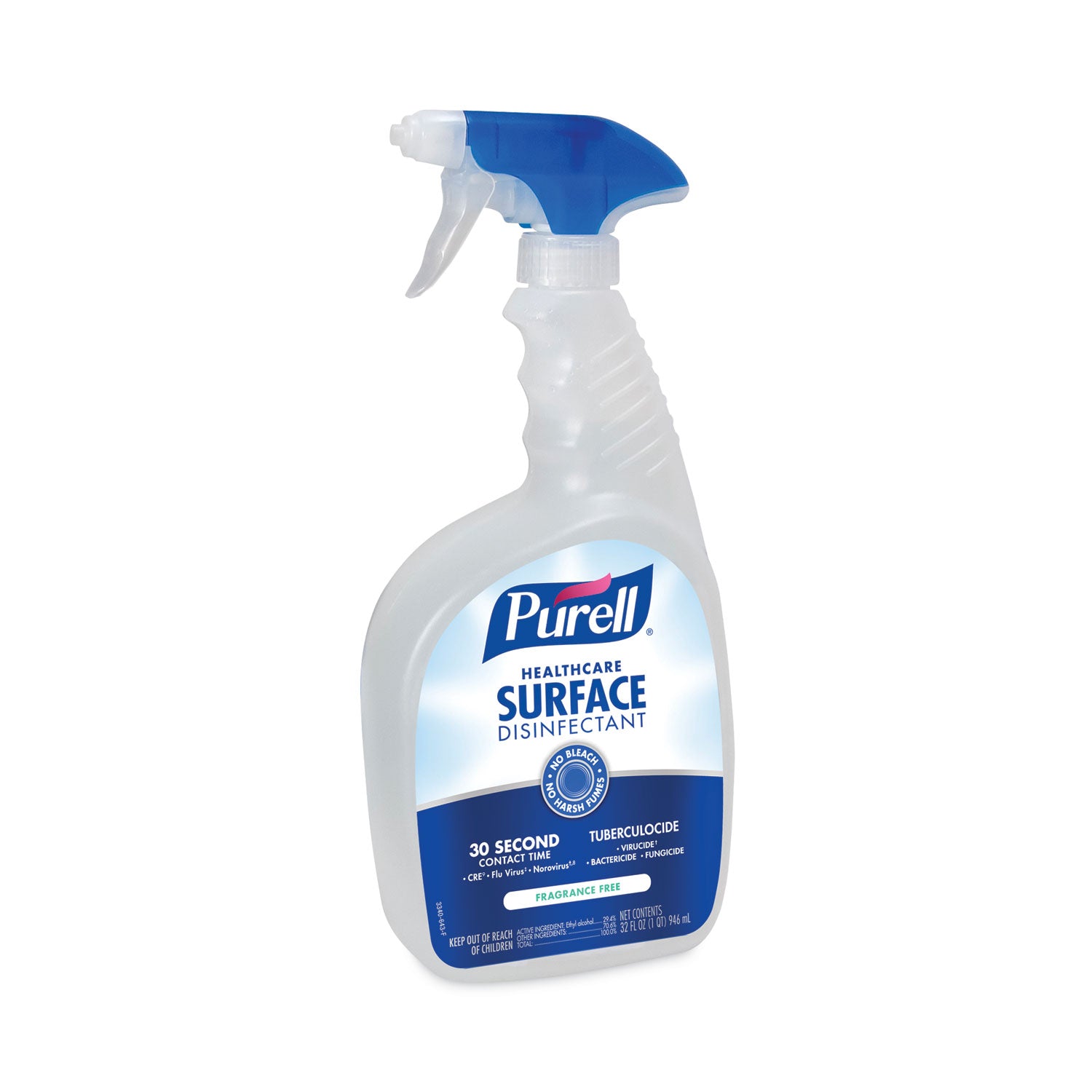 PURELL Healthcare Surface Disinfectant, Fragrance Free, 32 oz Spray Bottle, 6/Carton (334006CT)