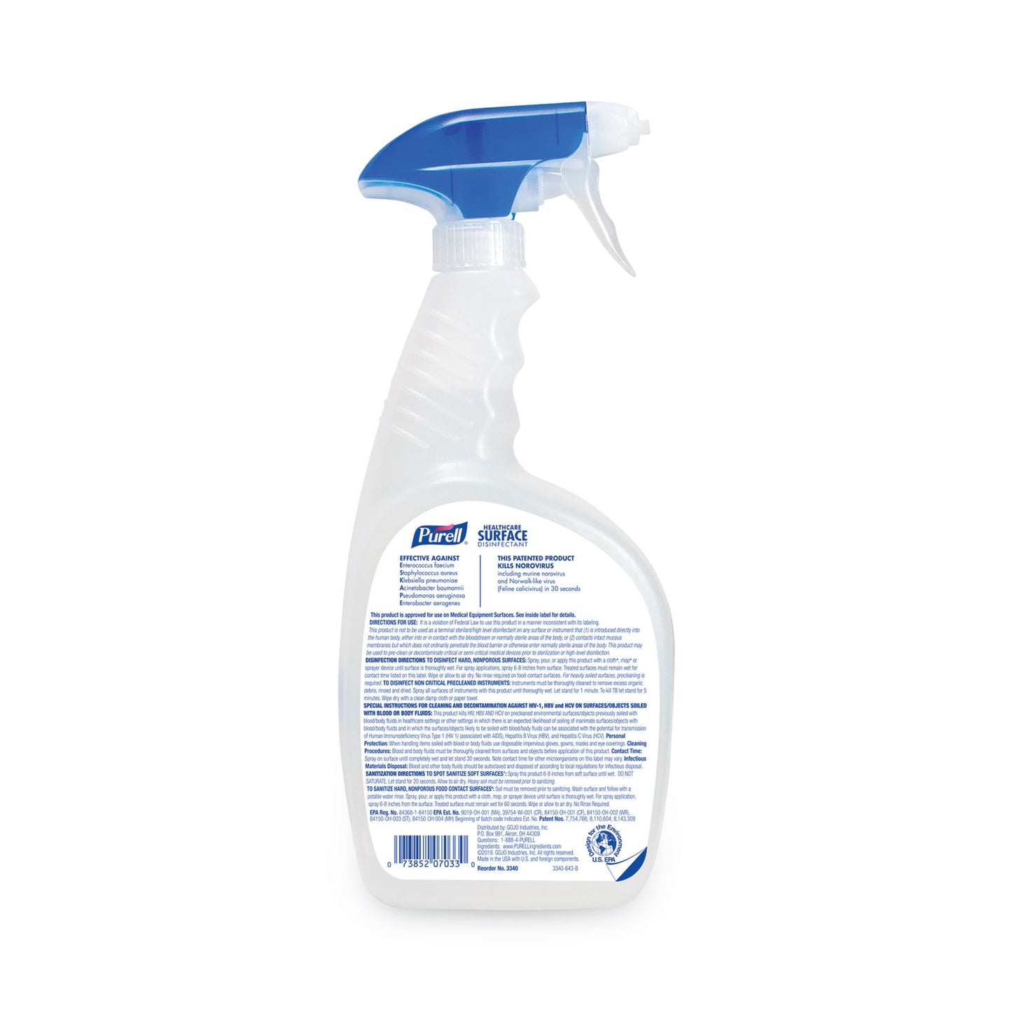 PURELL Healthcare Surface Disinfectant, Fragrance Free, 32 oz Spray Bottle, 6/Carton (334006CT)