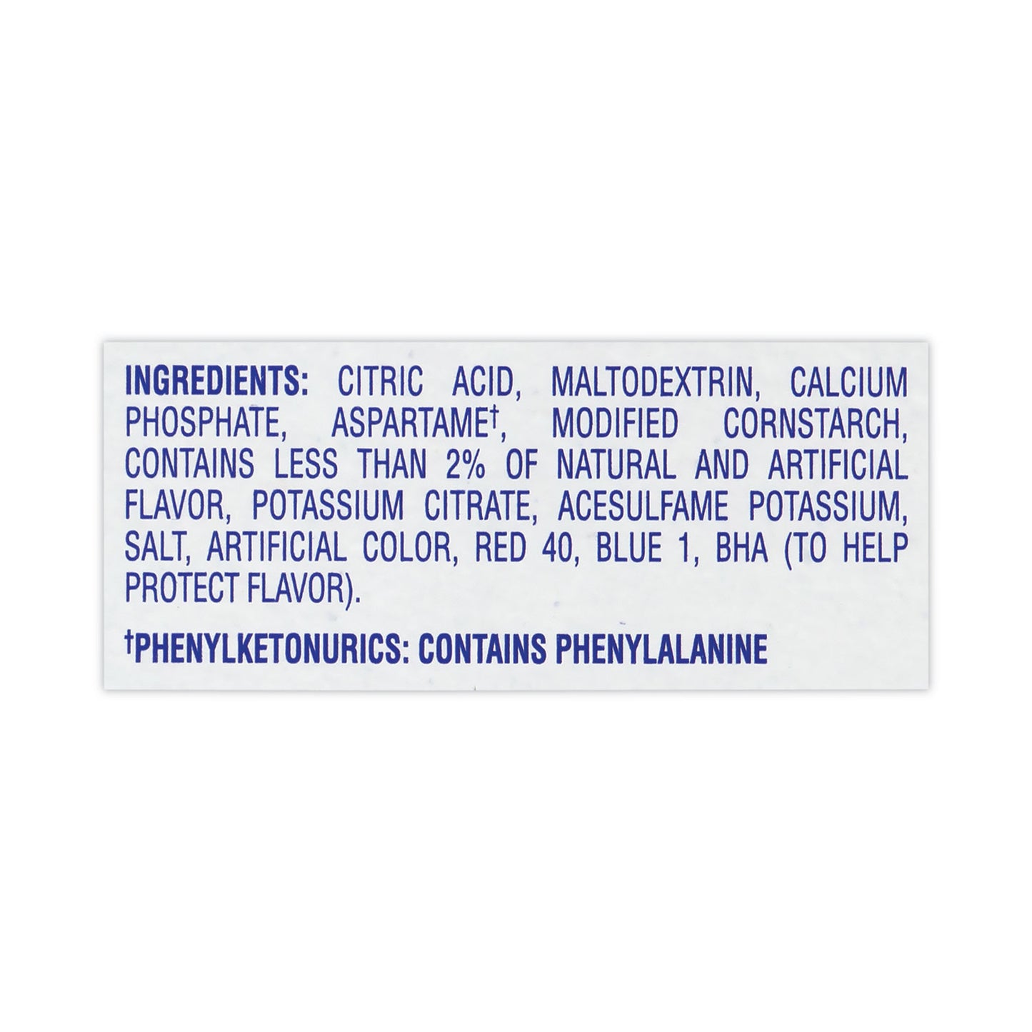 Crystal Light On-The-Go Sugar-Free Drink Mix, Fruit Punch, 0.11 oz Single-Serving Tubes, 30/Box, 2 Boxes/Carton (30700156)