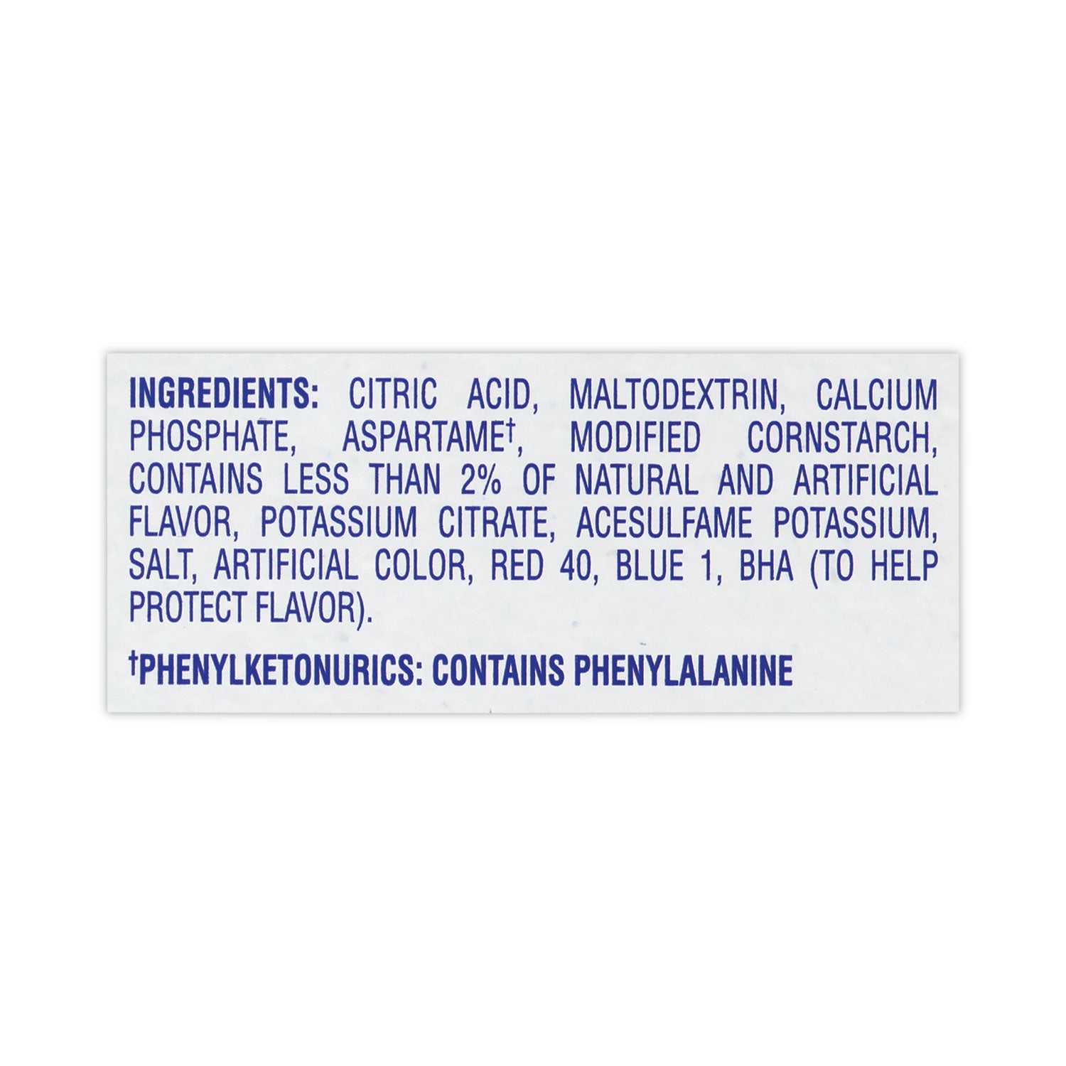 Crystal Light On-The-Go Sugar-Free Drink Mix, Fruit Punch, 0.11 oz Single-Serving Tubes, 30/Box, 2 Boxes/Carton (30700156)