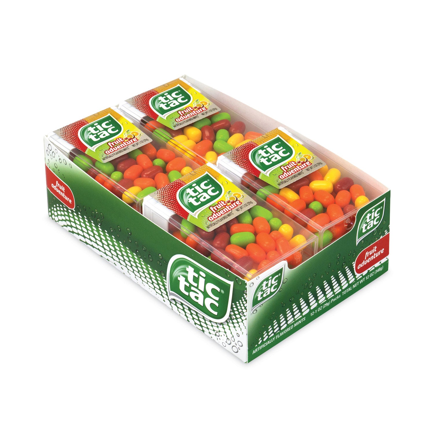 Tic Tac Fruit Adventure Mints, 1 oz Flip-Top Dispenser, 12/Carton (24100014)