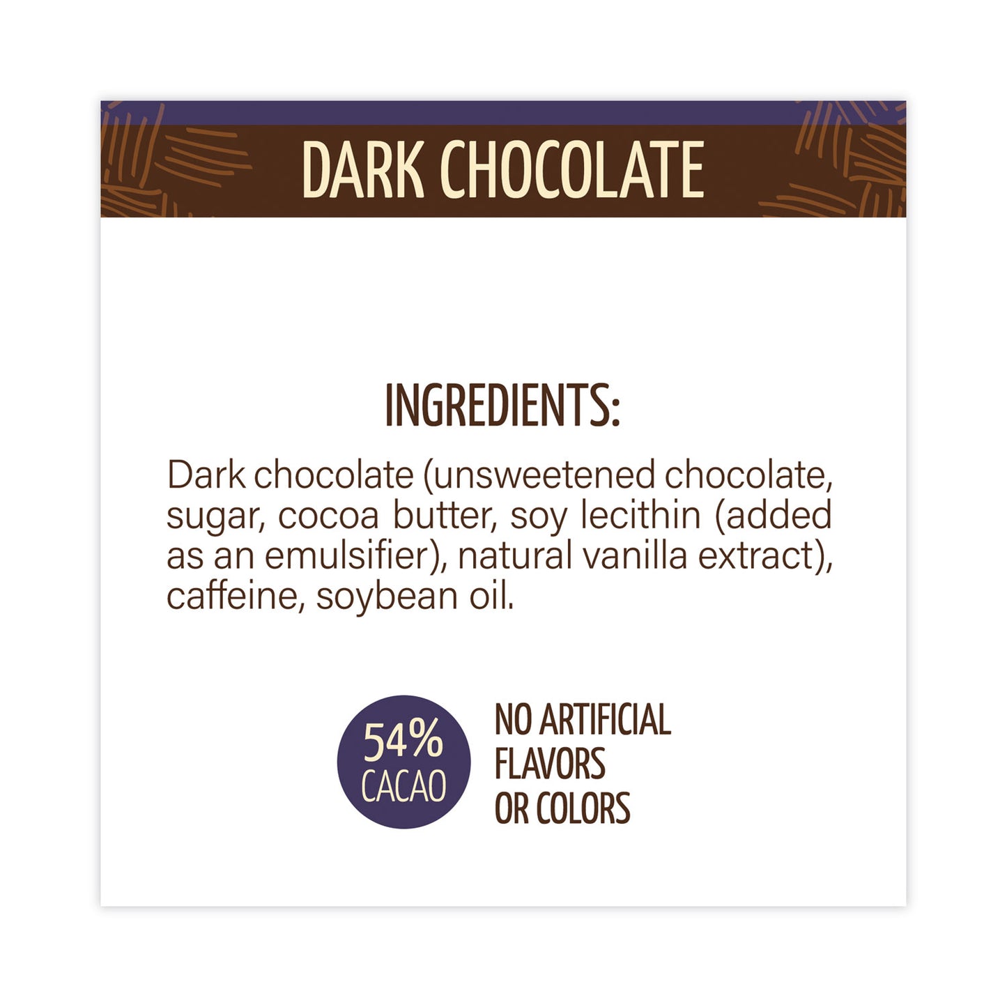 Awake Caffeinated Dark Chocolate Bites, 0.47 oz Bars, 50 Bars/Carton (30700314)