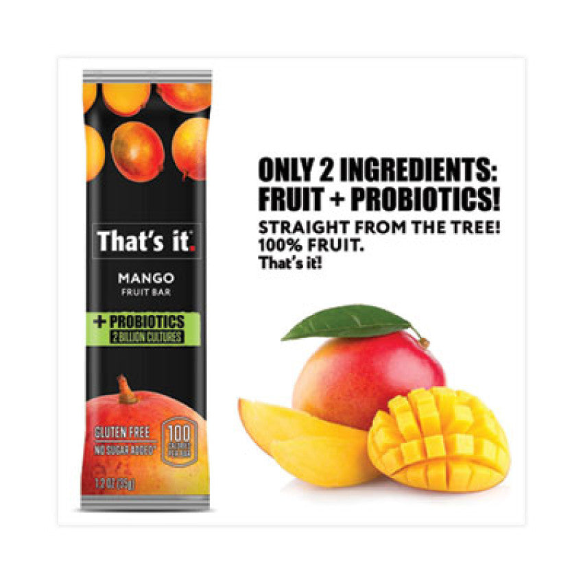 Thats it. Nutrition Bar, Probiotic Mango Fruit, 1.2 oz Bar, 12/Carton, Ships in 1-3 Business Days (30700239)