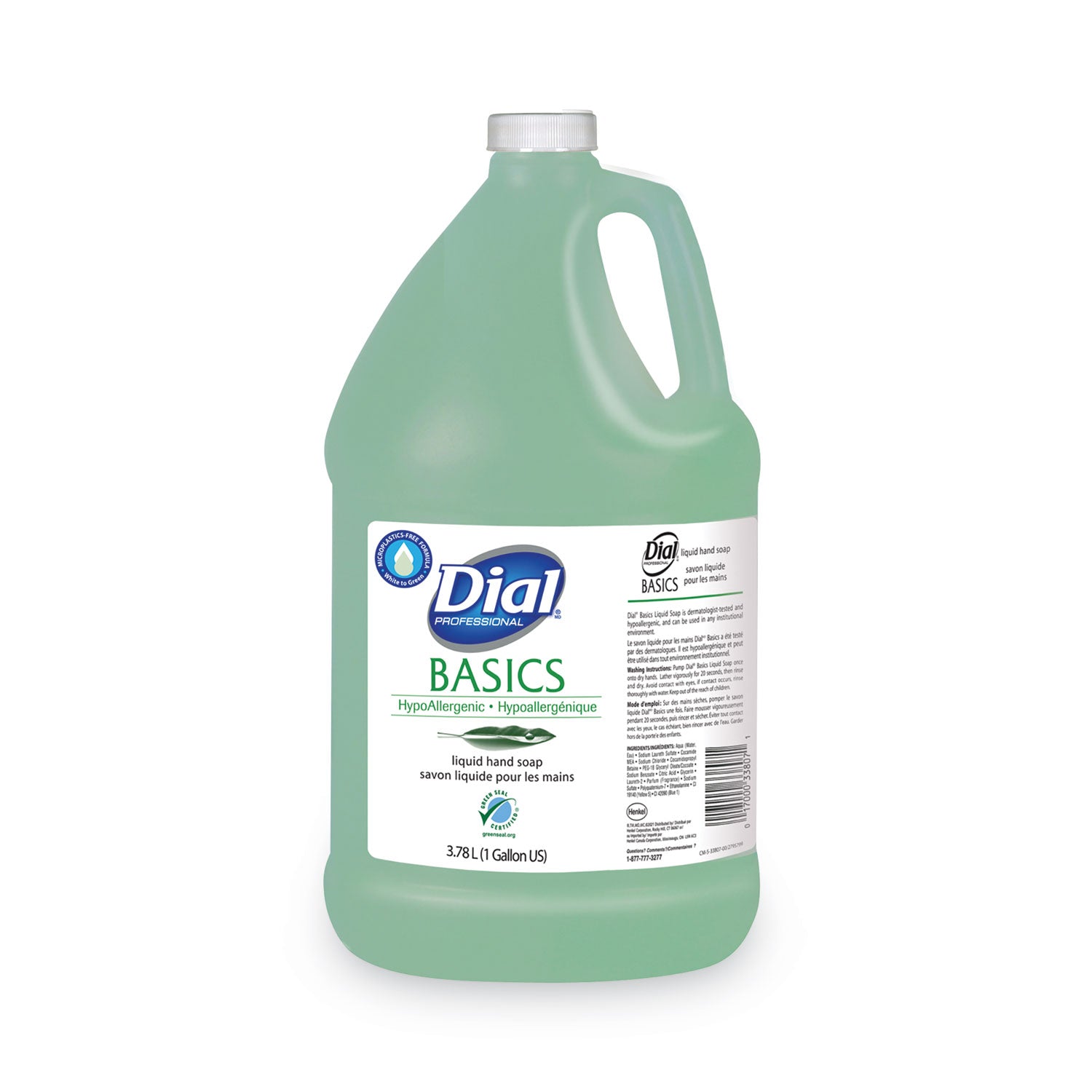 Dial Basics MP Free Liquid Hand Soap Refill, Honeysuckle Scent, 3.78 L (33809EA)