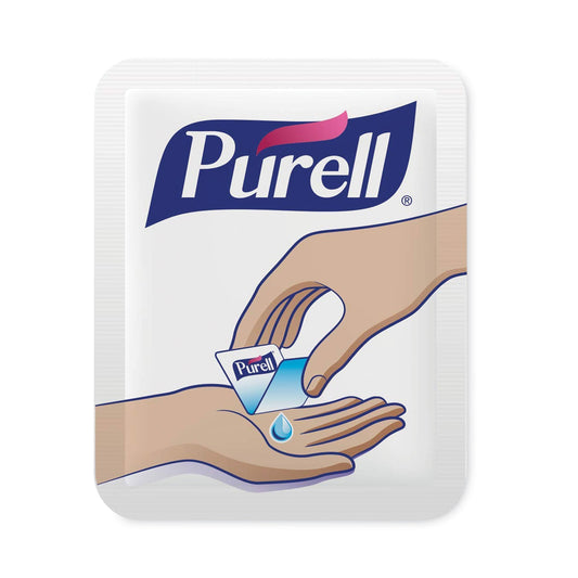 PURELL Advanced Hand Sanitizer Single Use, Gel, 1.2 mL, Packet, Fragrance-Free, 2,000/Carton (96302MNS)