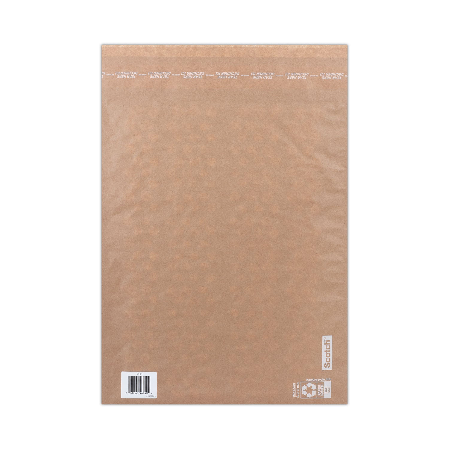 Scotch Curbside Recyclable Padded Mailer, #6, Bubble Cushion, Self-Adhesive Closure, 13.75 x 20, Natural Kraft, 50/Carton (CR61)