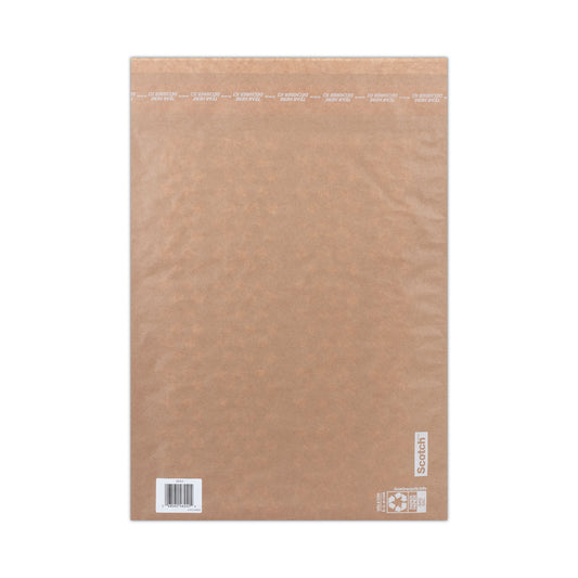 Scotch Curbside Recyclable Padded Mailer, #6, Bubble Cushion, Self-Adhesive Closure, 13.75 x 20, Natural Kraft, 50/Carton (CR61)