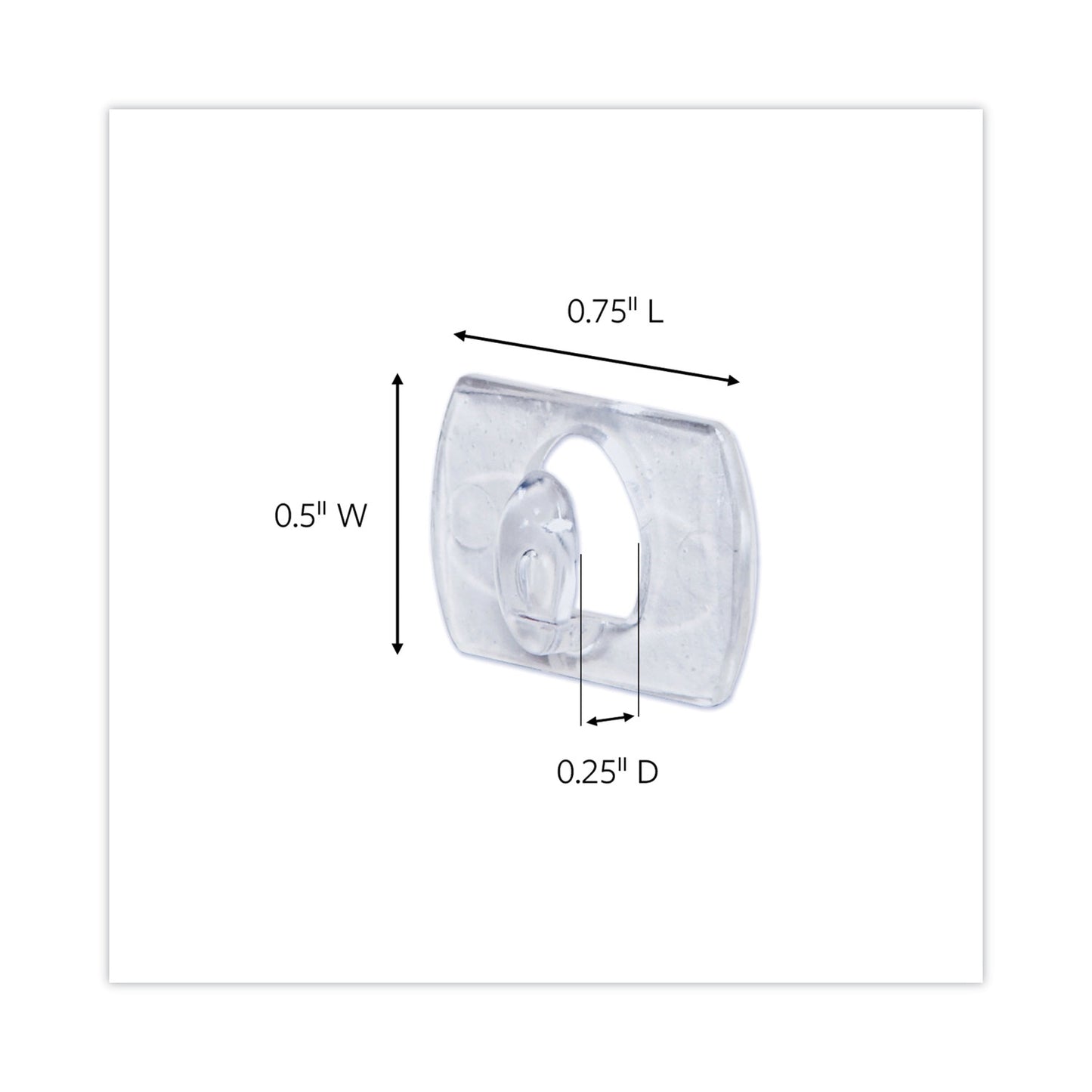 Command Clear Hooks and Strips, Decorating Clips, Plastic, 0.15 lb Capacity, 40 Clips and 48 Strips/Pack (17026CLR40ES)